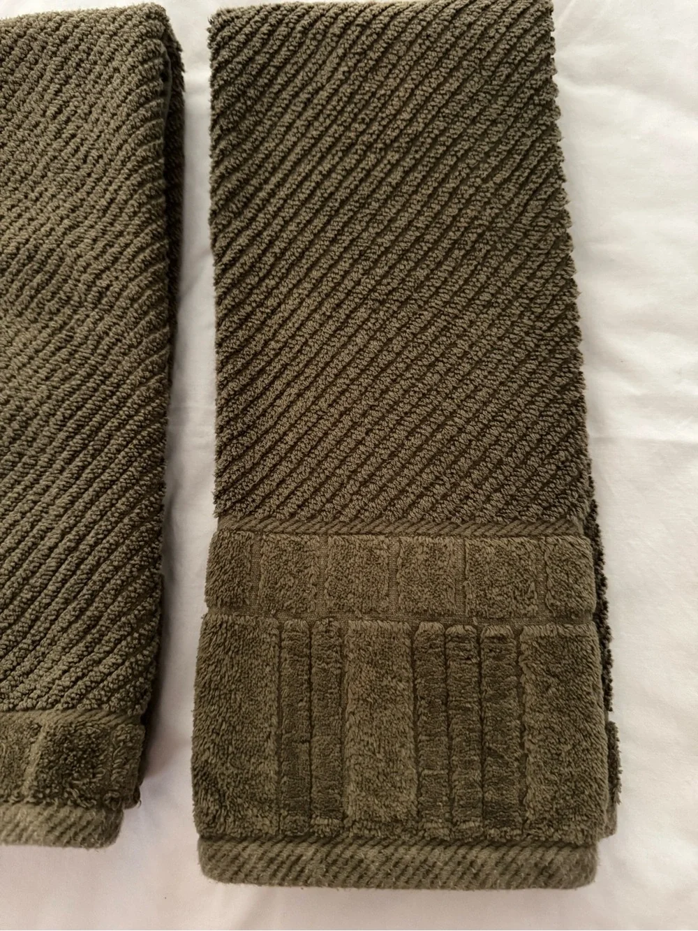 Vintage 2001 Premier by CTC Home Fashions Olive Green Hand Towels | Set of 2 (3)